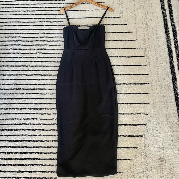 Anthropologie black, midi, strapless dress - Picture 4 of 13